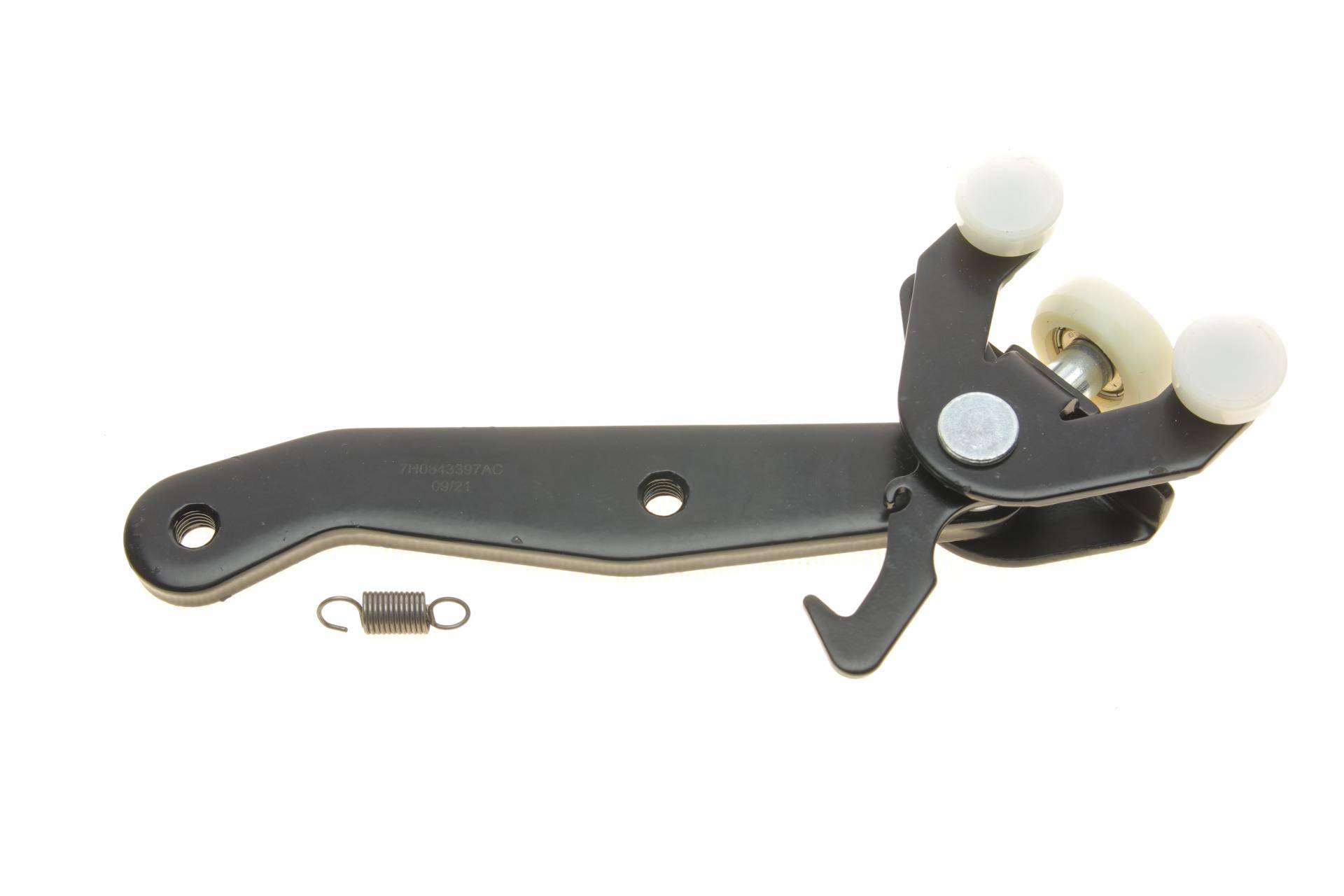 Ролик дверей (бічних/нижній) VW T5/T6 03- (L) (з кронштейном)