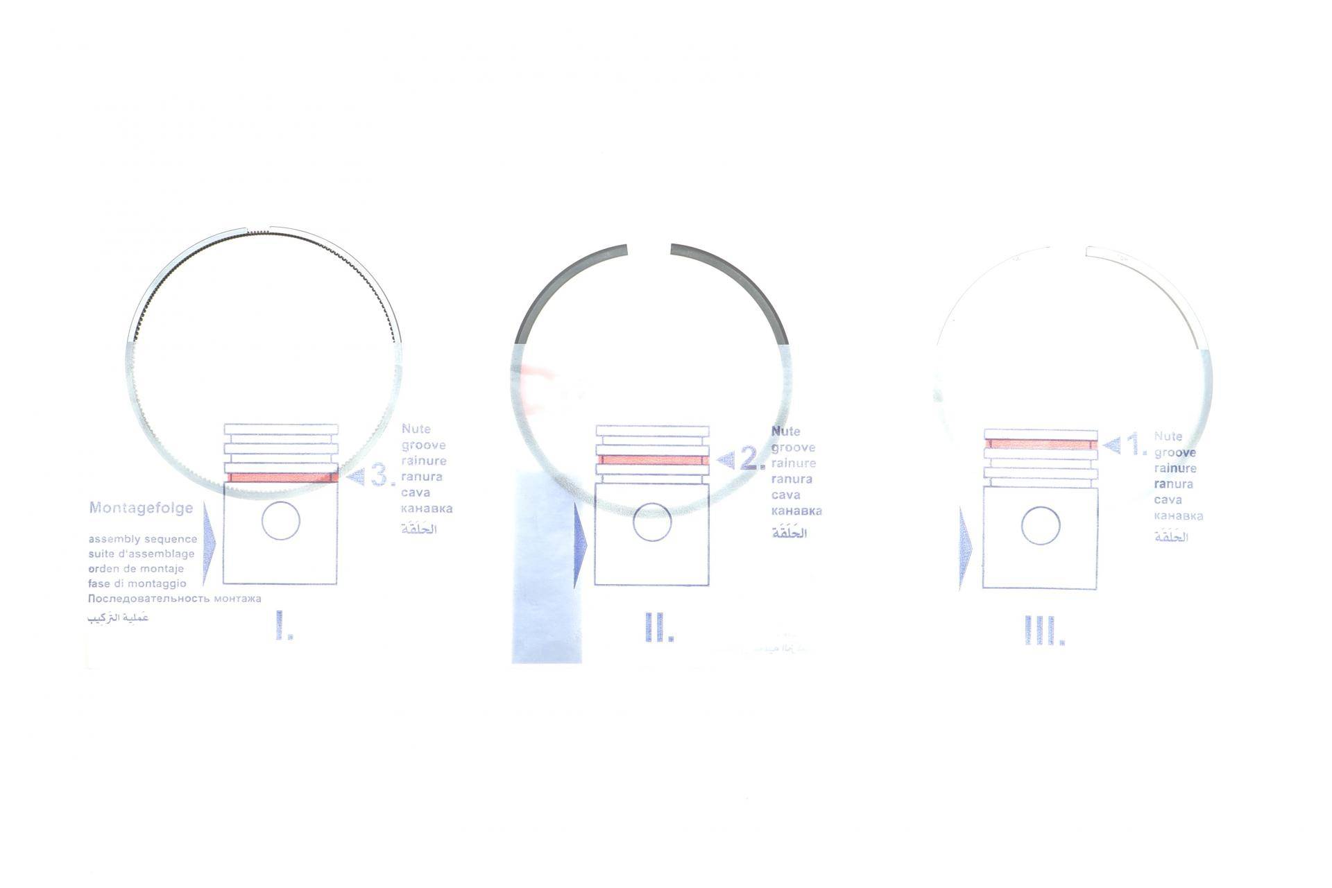 Кільця поршневі BMW 3/5/7/X5 3.0D (M57) (84.0mm/STD) (2.5-2-2)