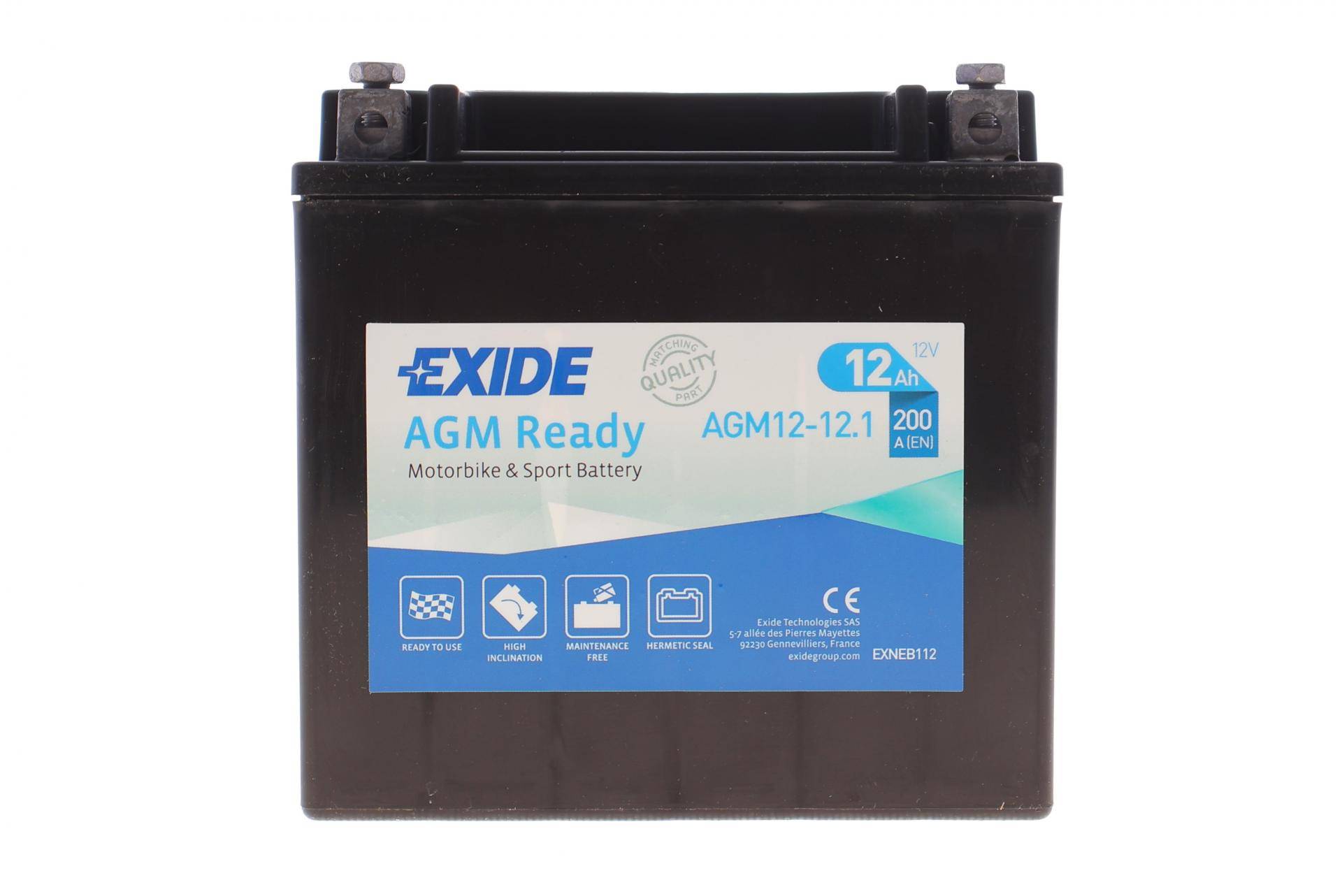 Акумуляторна батарея 12Ah/200A (150x90x145/+R/B00) (AGM Ready) (мото)