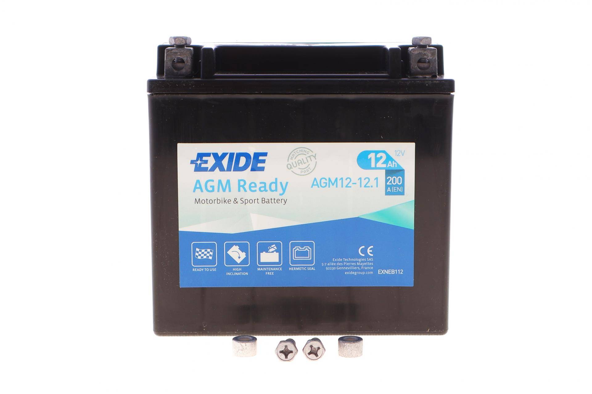 Акумуляторна батарея 12Ah/200A (150x90x145/+R/B00) (AGM Ready) (мото)