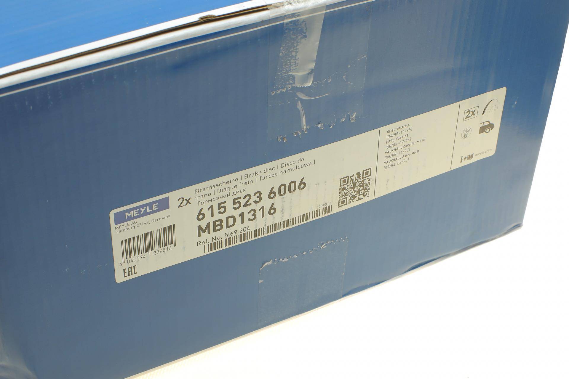 Більше не постачається Диск гальмівний (задній) Opel Kadett 87-92/Vectra A 2.0i 88-95 (261x10)