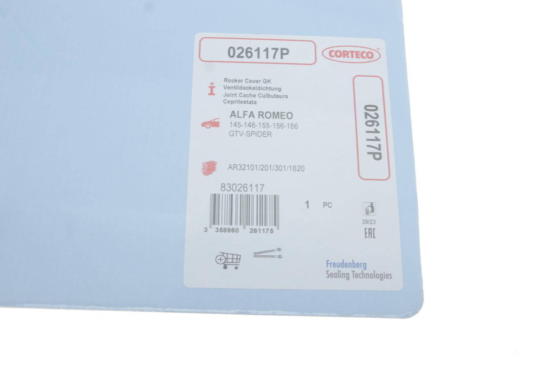 Прокладка кришки клапанів Alfa Romeo 145/146/147/156/Spider 1.8-2.0 96-05