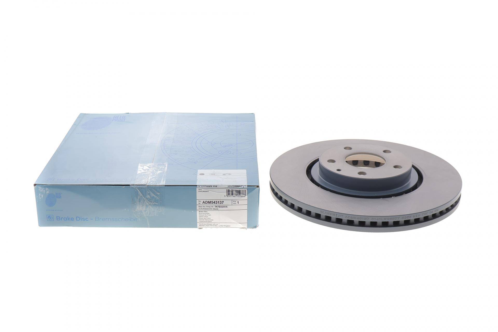 Диск гальмівний (передній) Mazda 6/CX-5/CX-9 17- (320x28) вент.