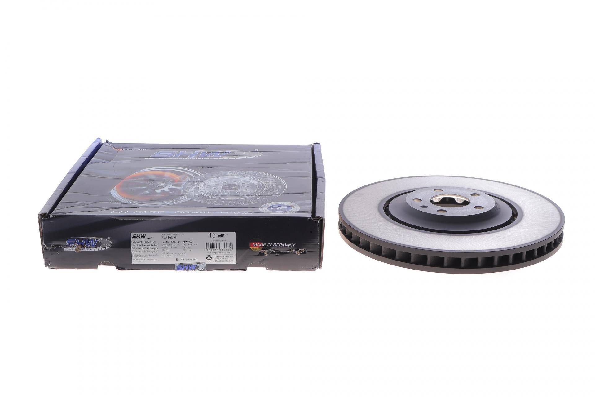 Диск гальмівний (передній) Audi A8/Q5 09- (380x36) (з покриттям) (вент)