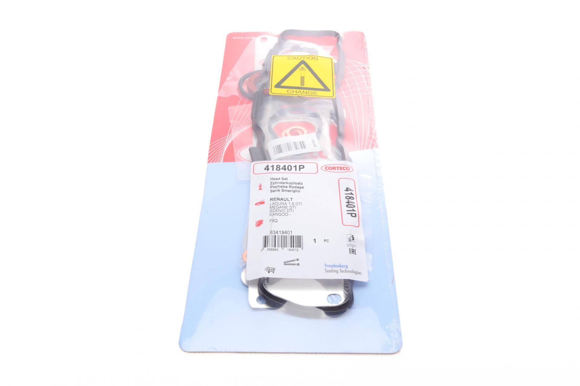 Комплект прокладок (верхній) Renault Trafic/Opel Vivaro 1.9dCi 01- (без прокладки ГБЦ)