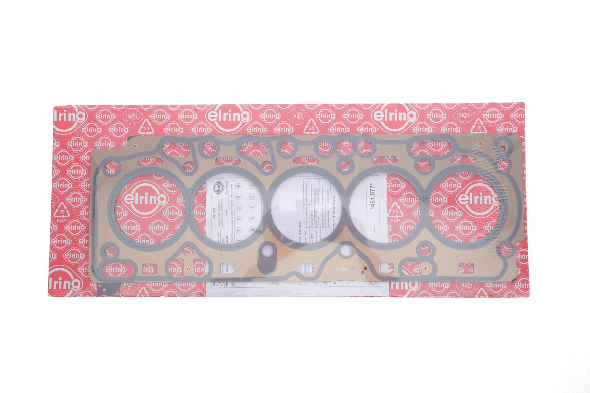 Прокладка ГБЦ Volvo S60 II/S80/V60 I/V70 III 2.4 D (1.3mm) 2 мітки