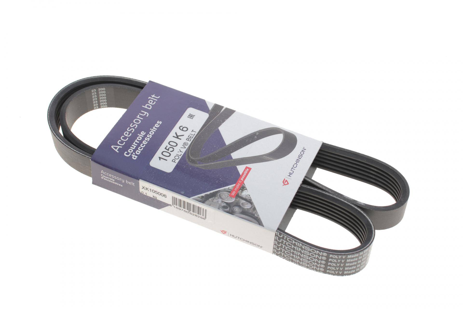 Ремінь генератора VW Caddy III/Golf V/Passat 1.9D/TD/Fiat Doblo 1.9D (6PK1050)