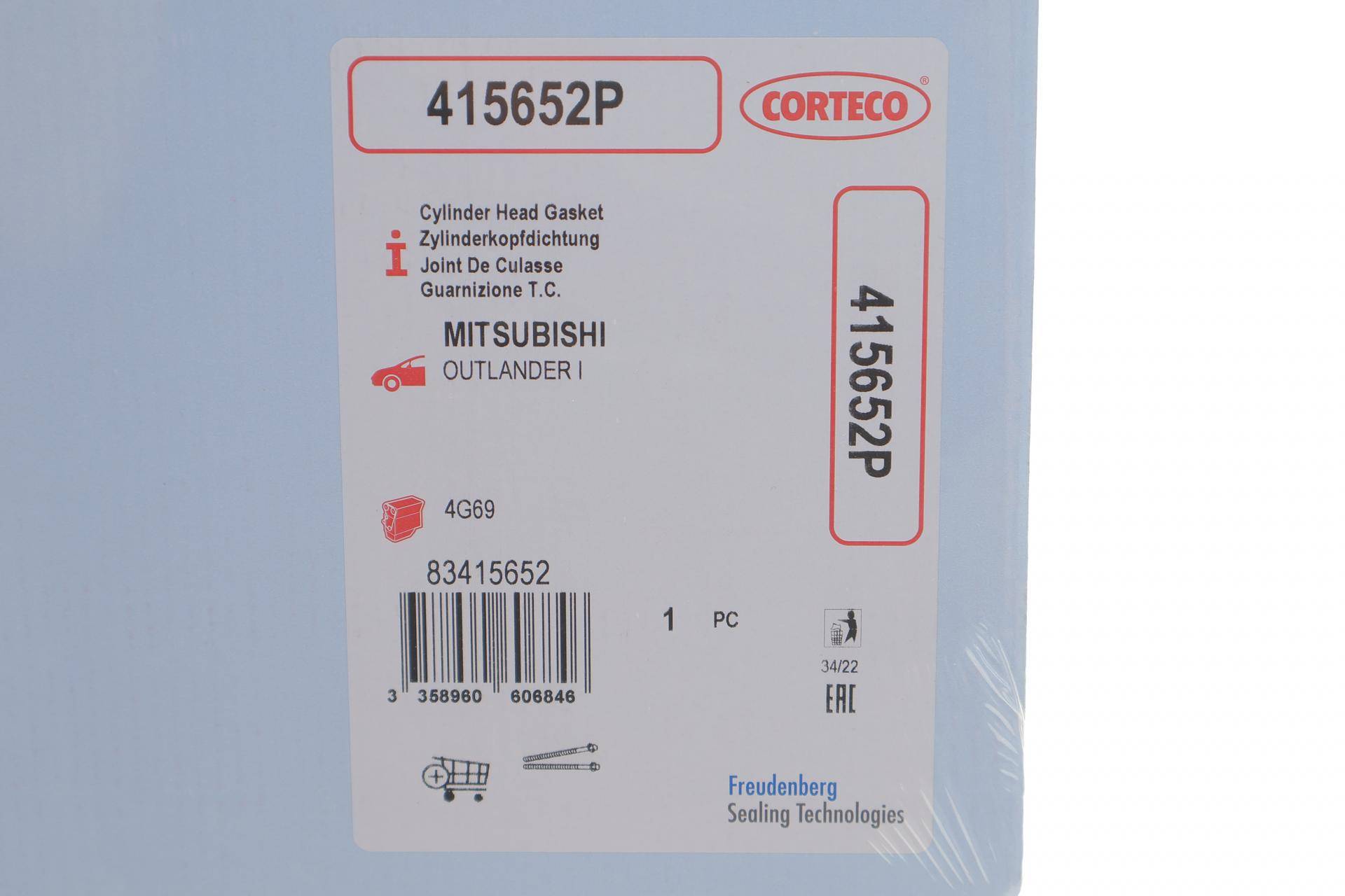 Прокладка ГБЦ Mitsubishi Outlander 2.4 4WD 03-07 (Ø88,00mm)