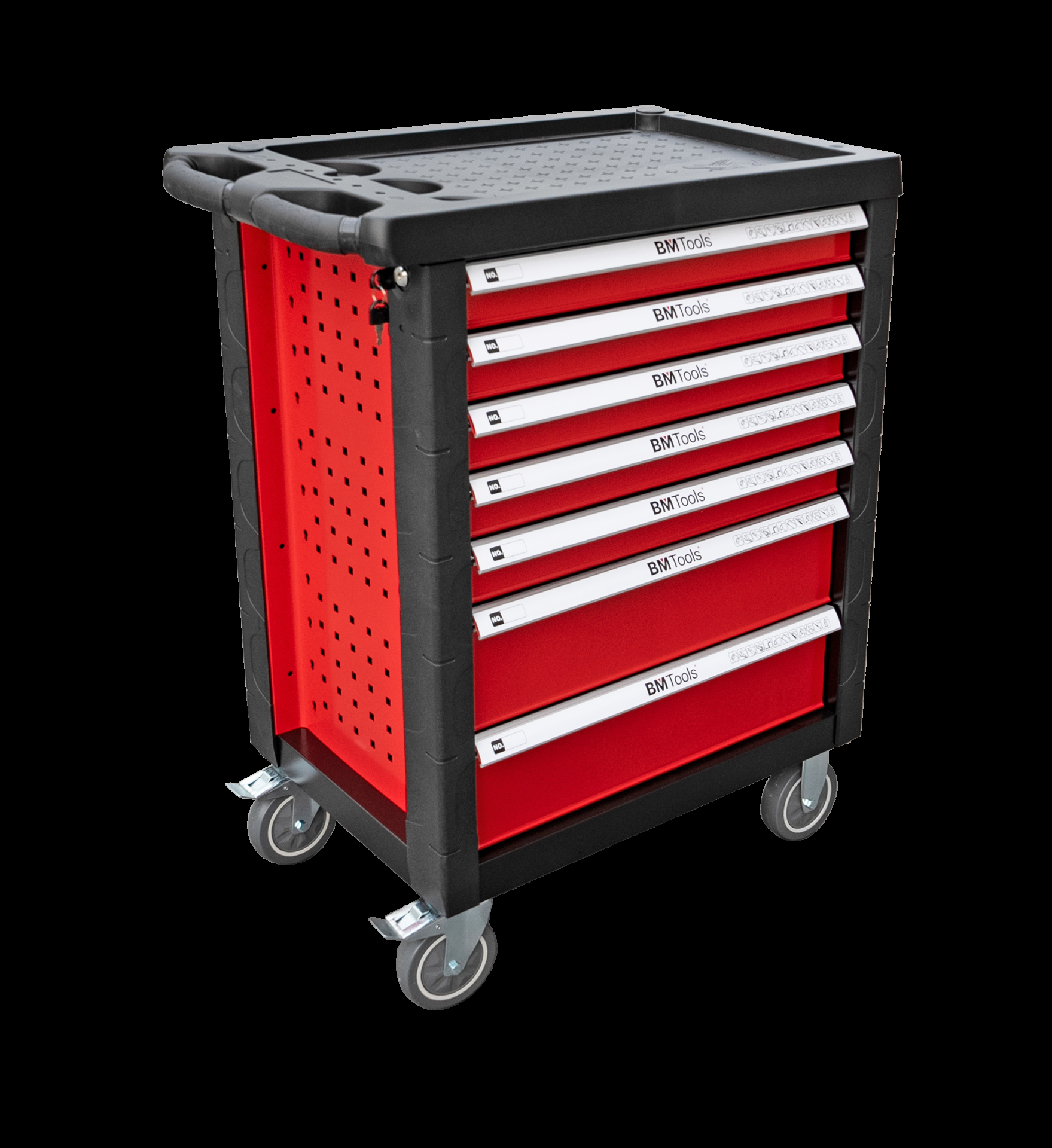Візок з інструментами 7 секцій 268 од. (червоний)