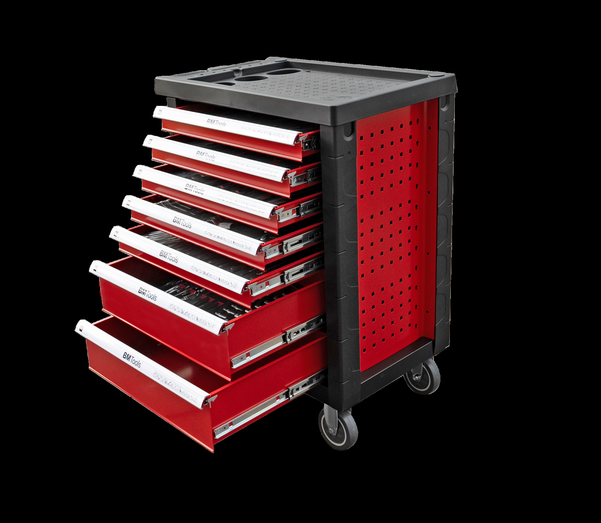 Візок з інструментами 7 секцій 268 од. (червоний)