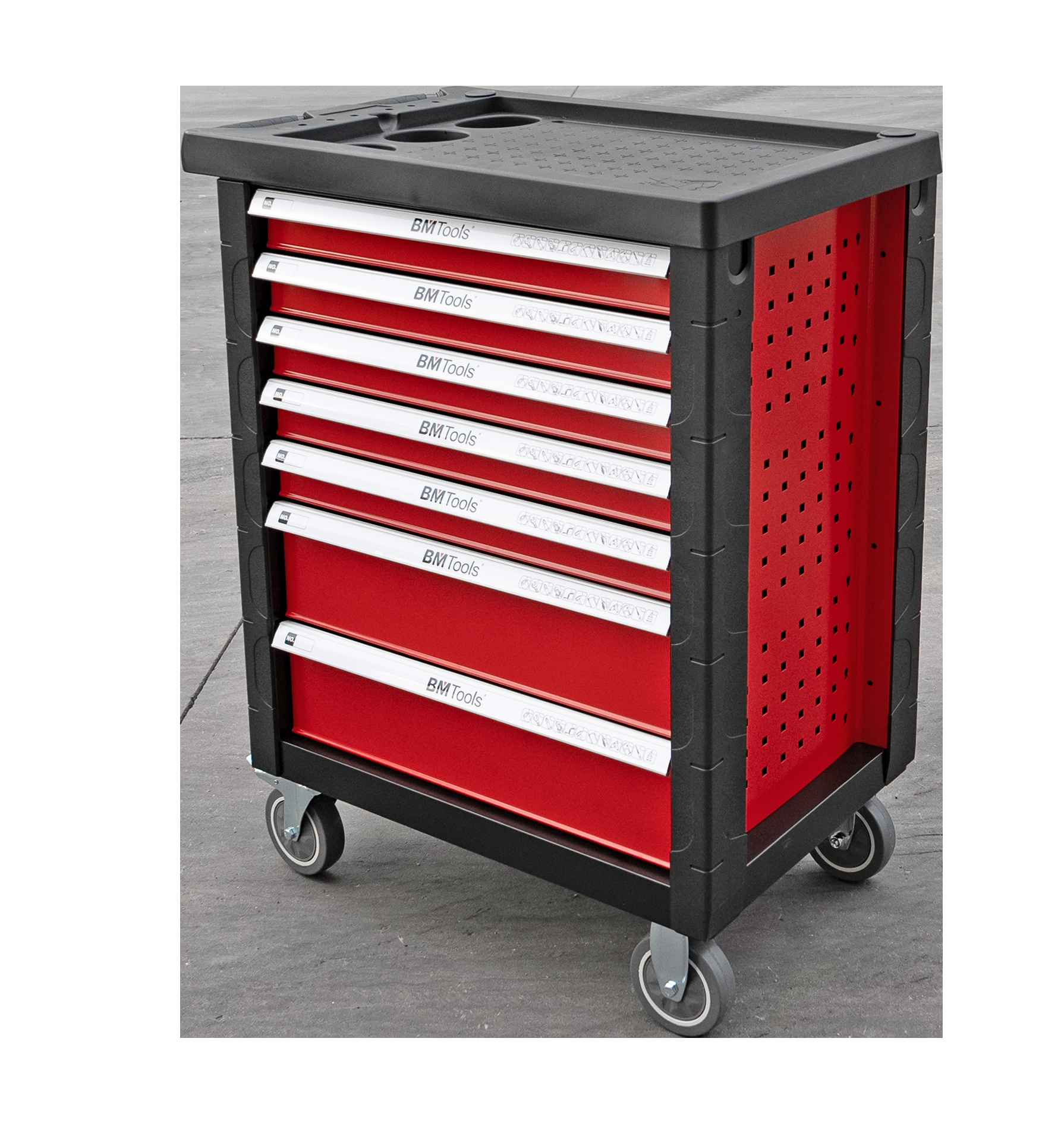 Візок з інструментами 7 секцій 268 од. (червоний)
