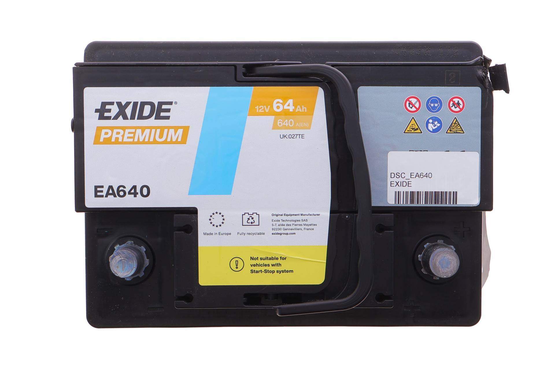 Акумуляторна батарея 64Ah/640A (242x175x190/+R/B13) Premium (пошкоджений, не тече)