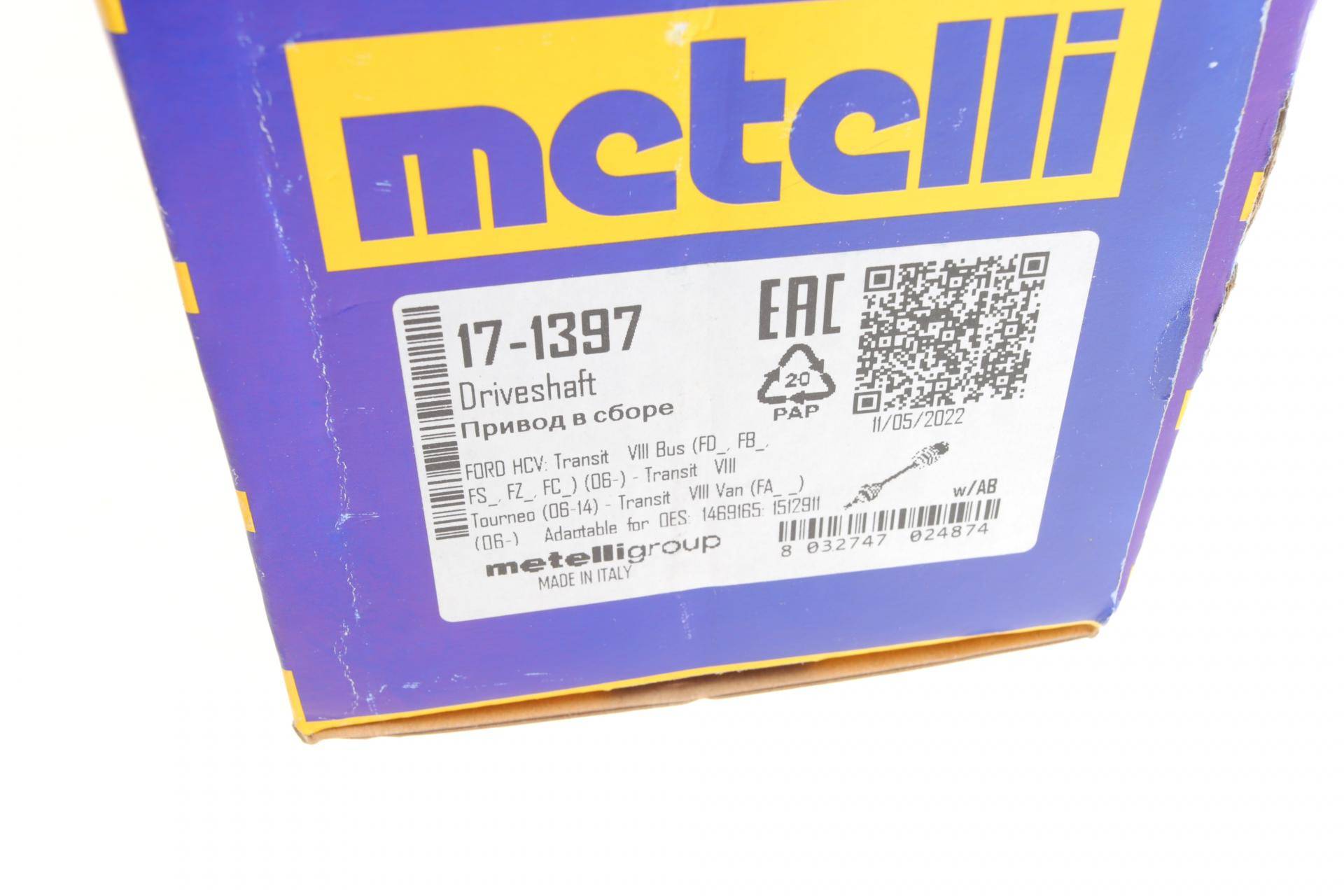 Піввісь (передня) (R) Ford Transit/Tourneo 2.2TDCi 07-11 (28z/41z/1091mm) (+ABS48z) МКПП