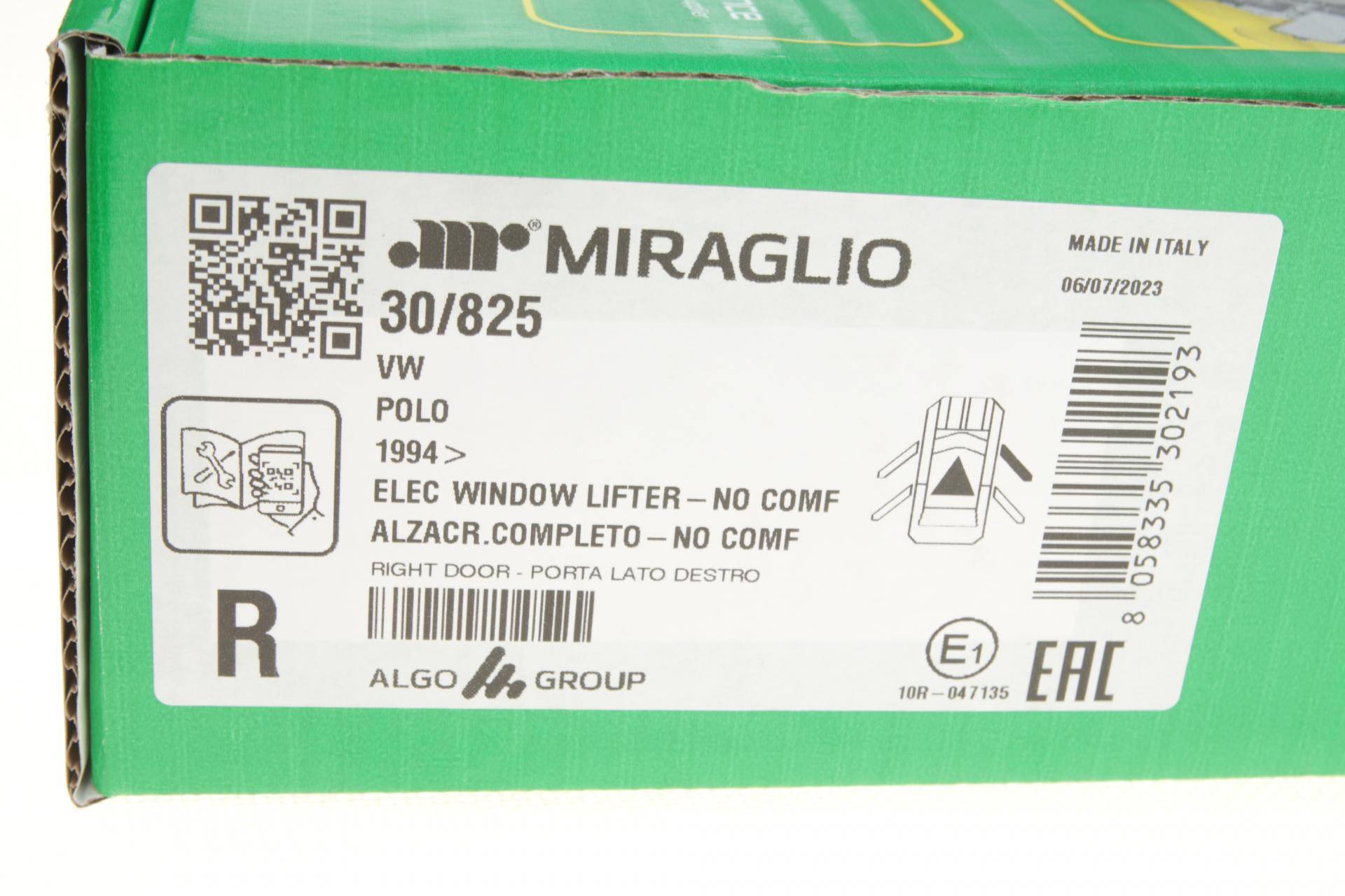 Склопідіймач (передній) VW Polo 94-01 (R) (електро) (з моторчиком)