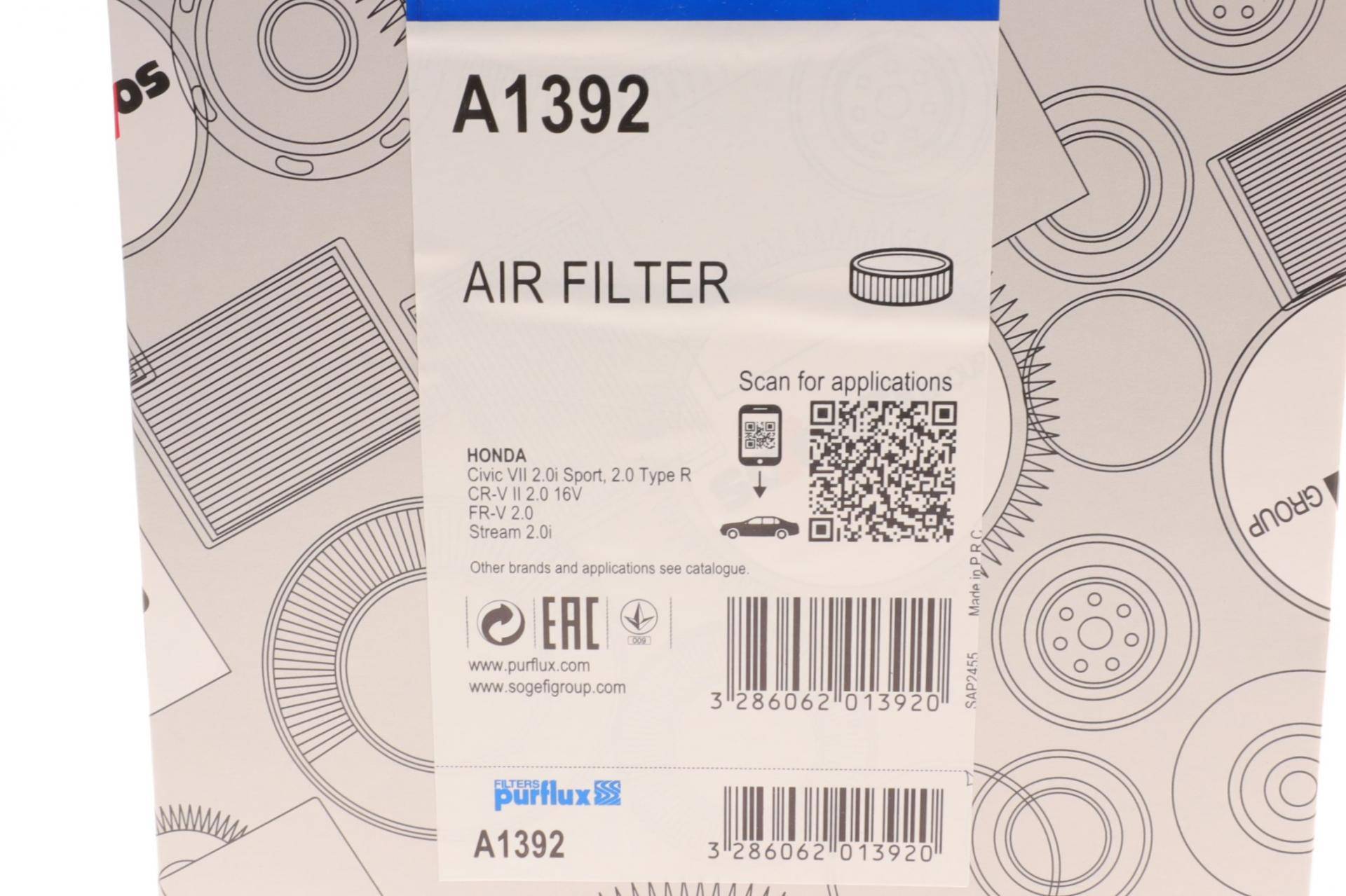 Фільтр повітряний Honda Civic II/CR-V II 2.0i 01-07