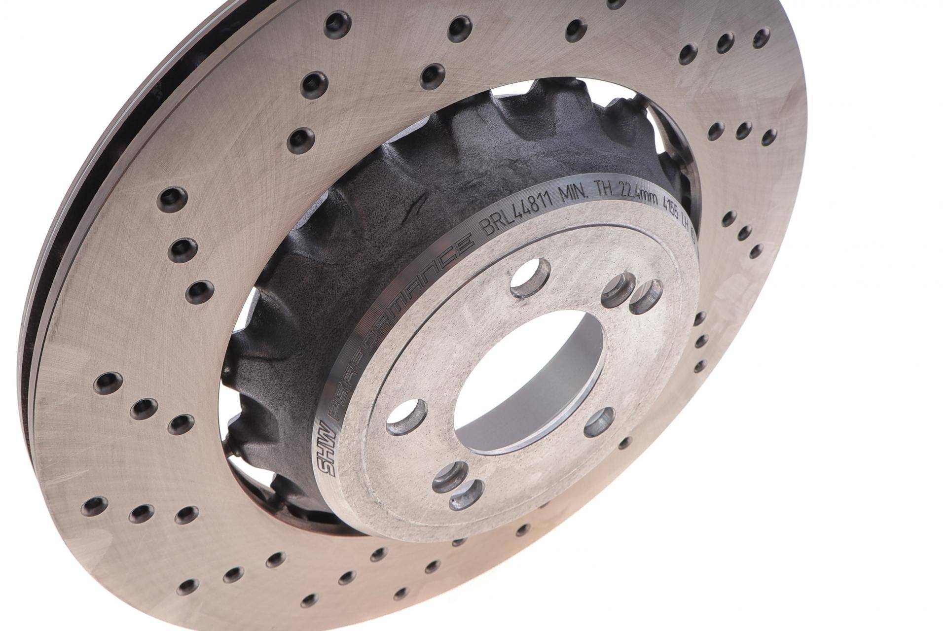 Диск гальмівний (задній) BMW M3 (F30/F80)/M4 (F82/F83) 14-20 (370x24) (L) (з покрит.) (вентил.) (з отворами)