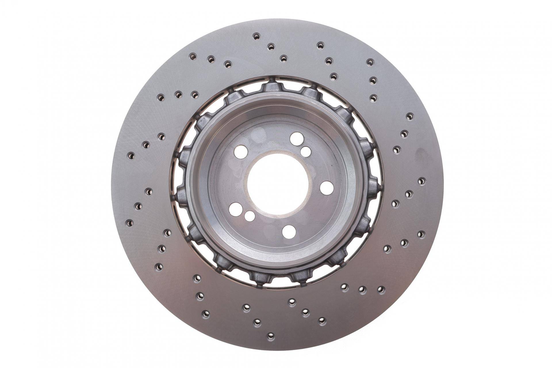 Диск гальмівний (задній) BMW M3 (F30/F80)/M4 (F82/F83) 14-20 (370x24) (L) (з покрит.) (вентил.) (з отворами)