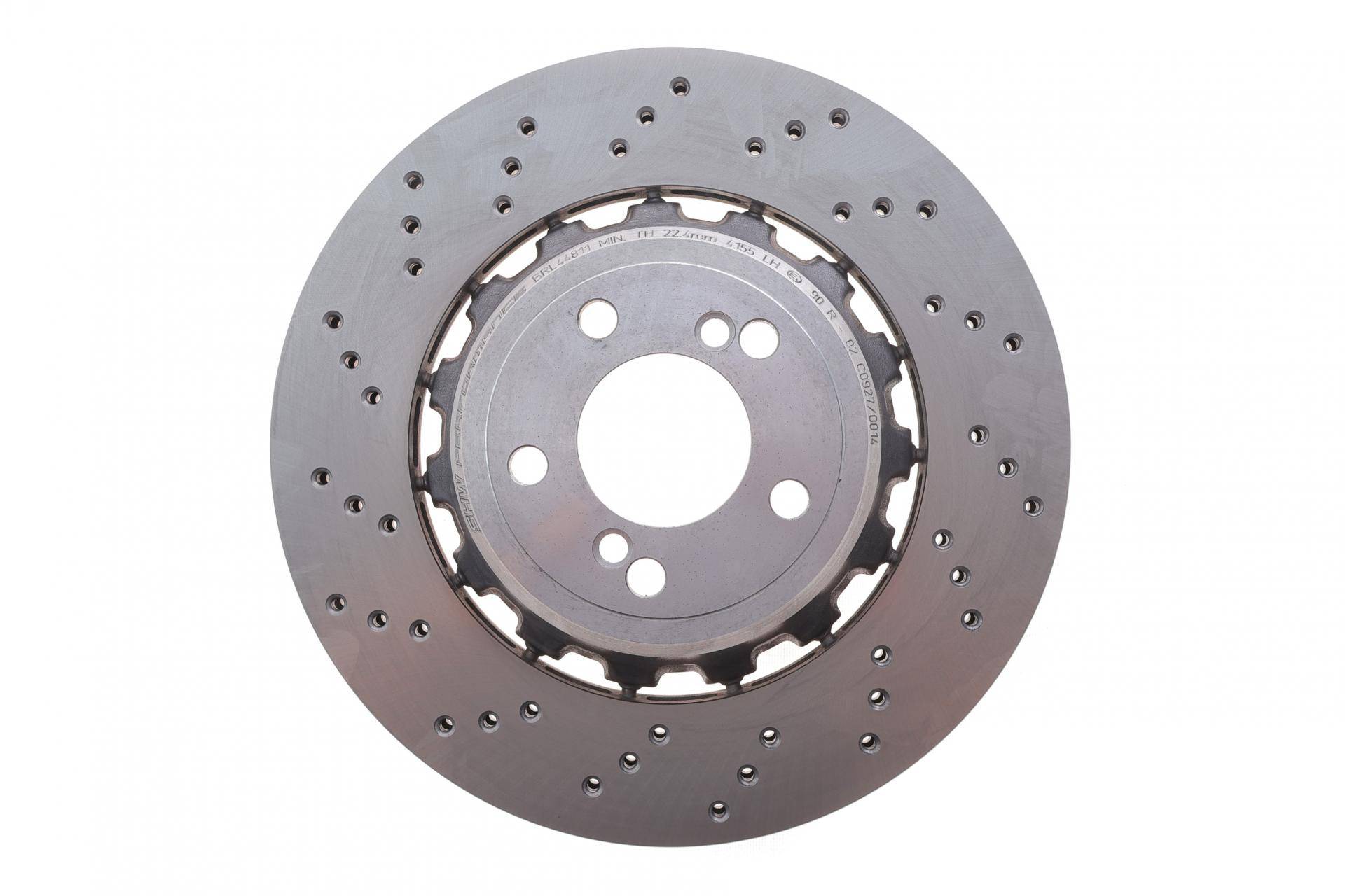 Диск гальмівний (задній) BMW M3 (F30/F80)/M4 (F82/F83) 14-20 (370x24) (L) (з покрит.) (вентил.) (з отворами)