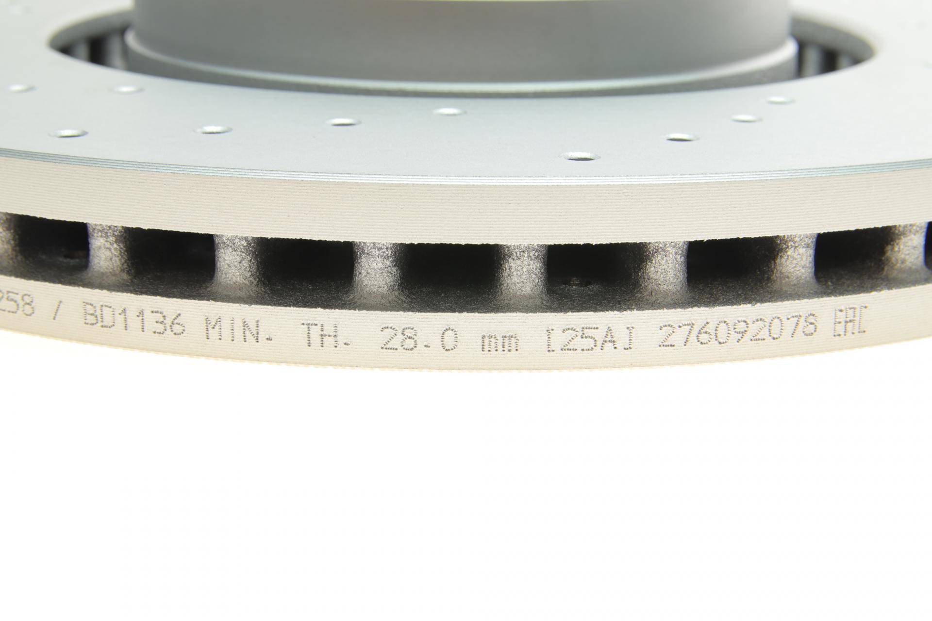 Диск гальмівний (передній) Audi A4 04-08 (320x30) (з покриттям) (з отворами) (вент.)