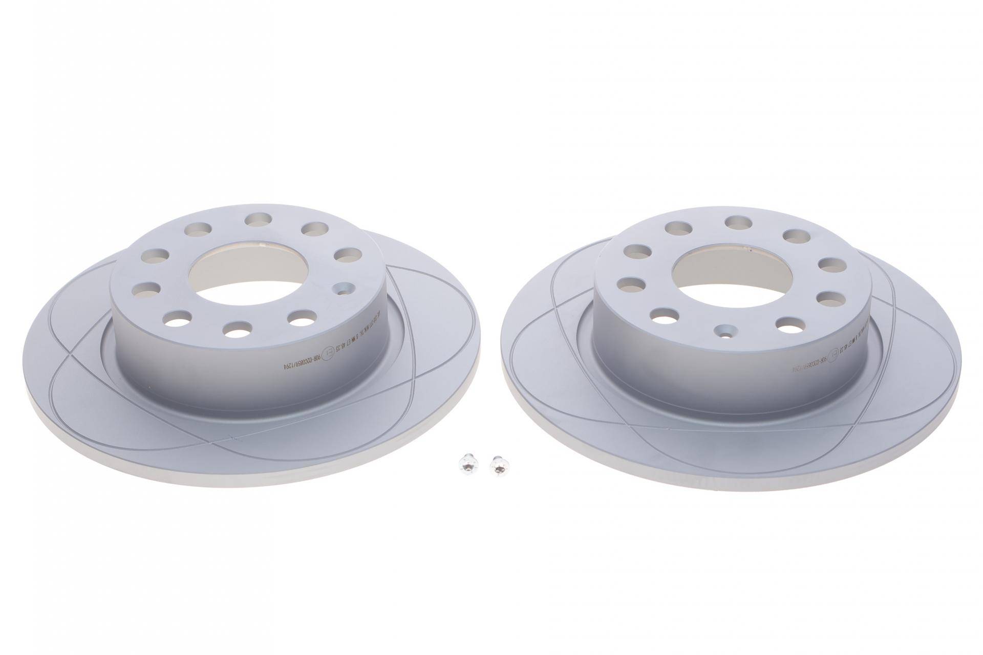 Диск гальмівний (задній) Audi A3//VW Caddy III 04-15/Skoda Octavia III/IV 03- (253x10) PowerDisc