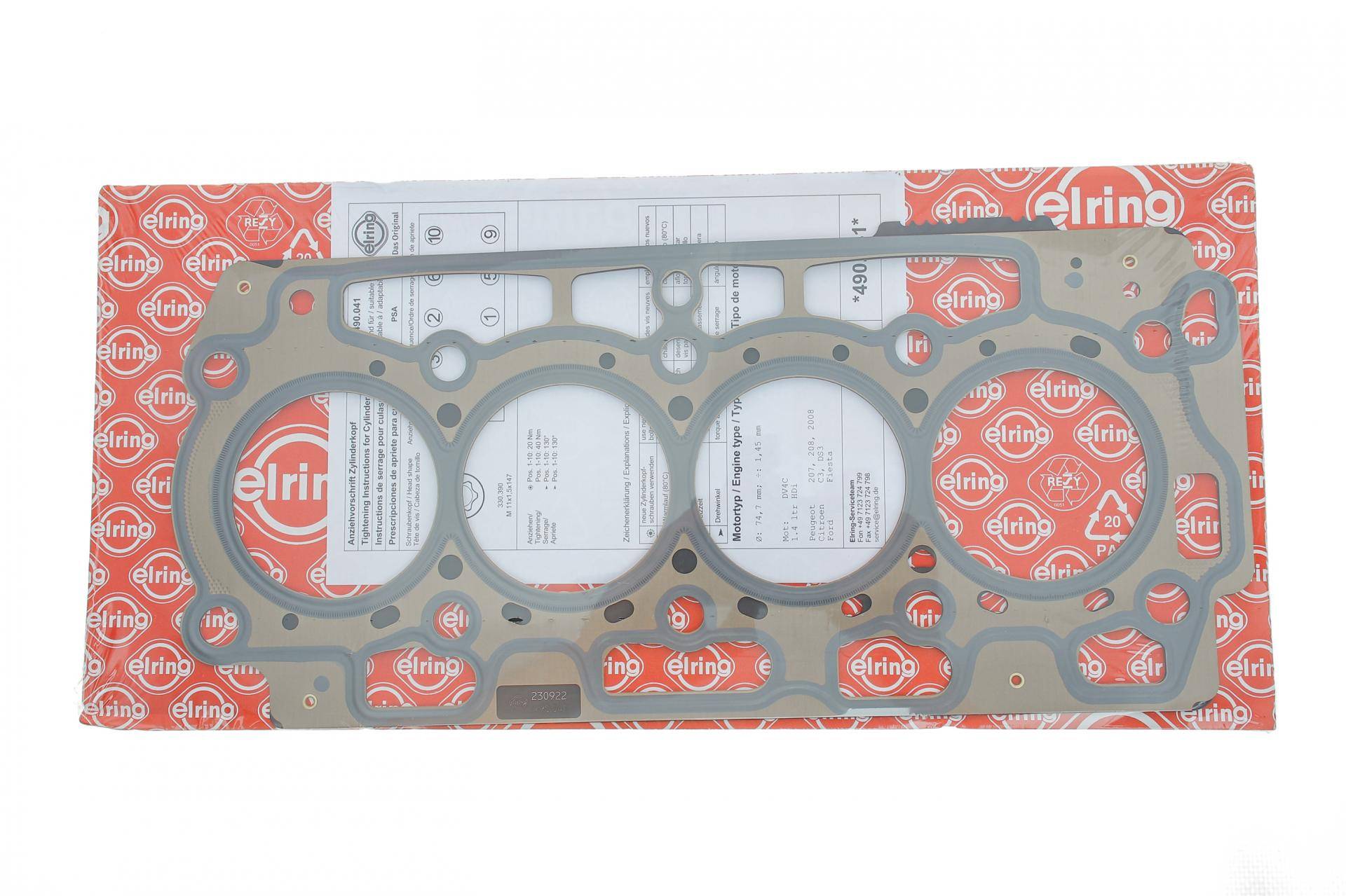 Прокладка ГБЦ Ford Connect 1.5TDCi 15- (1.45mm)