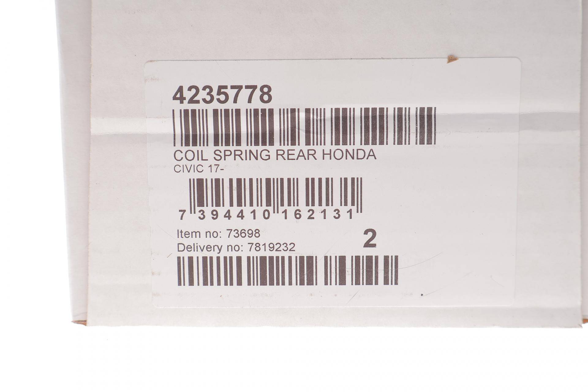 Пружина (задня) Honda Civic X 1.0 VTEC/1.5 VTEC/1.6 i-DTEC 17-22 (хетчбек)