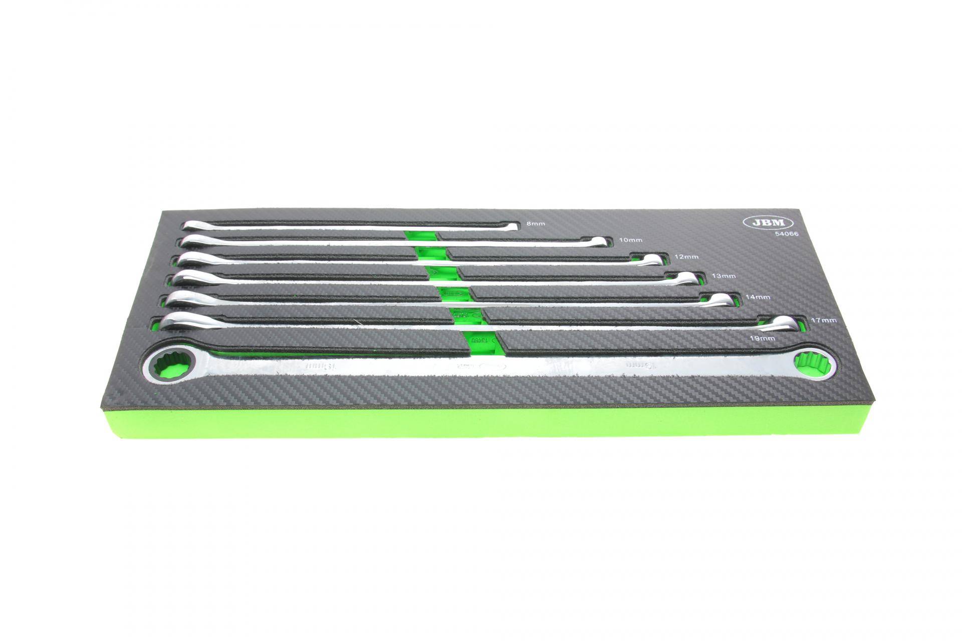 Набір ключів накидних з тріскачкою 8-19 мм 7 од.