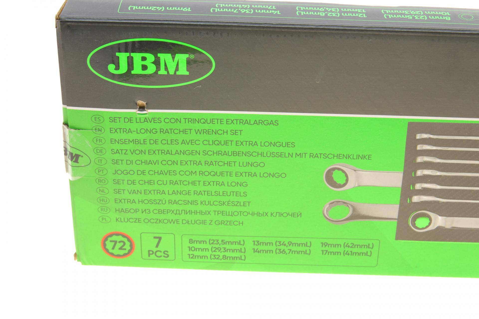 Набір ключів накидних з тріскачкою 8-19 мм 7 од.