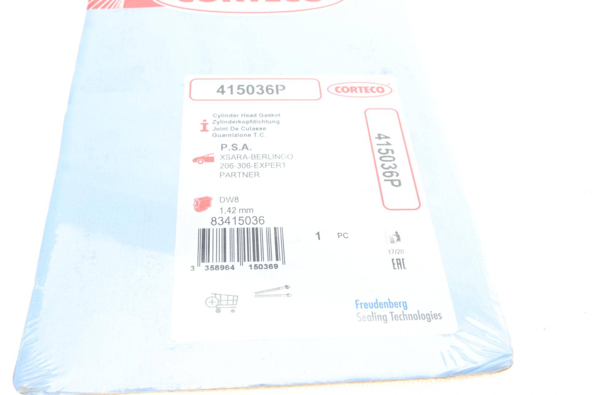 Прокладка ГБЦ Citroen Berlingo/Fiat Scudo 1.9D 98-06 (DW8) (5 меток) (1.42mm)