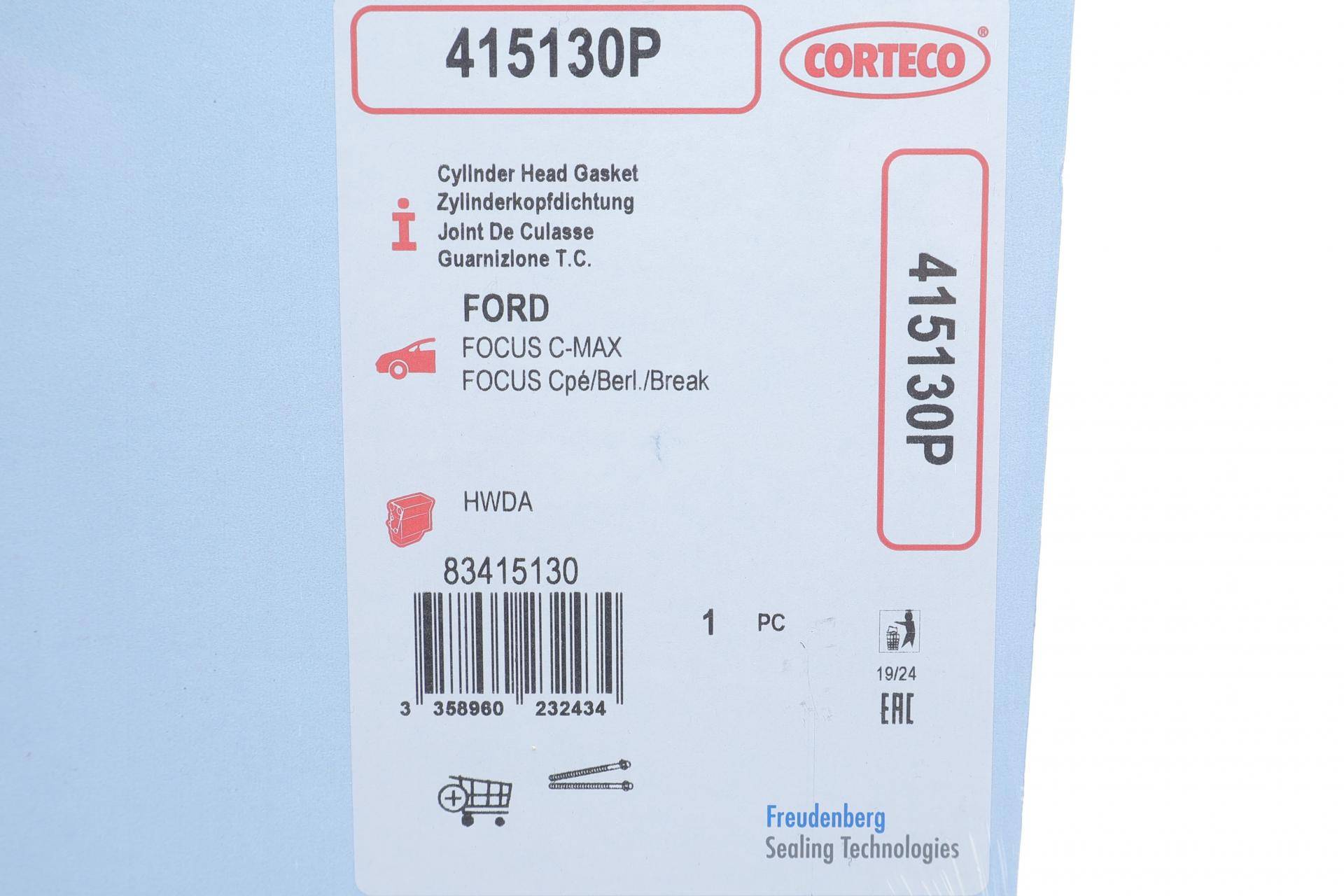 Прокладка ГБЦ Ford Focus/Fiesta 1.6 16V 04- (0.32mm)