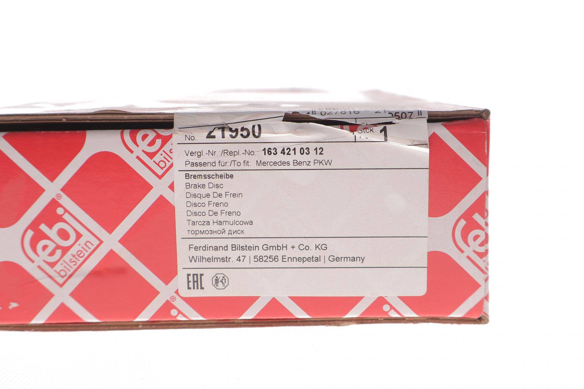 Диск гальмівний (передній) MB M-class (W163) 98-05 (345х31.9)