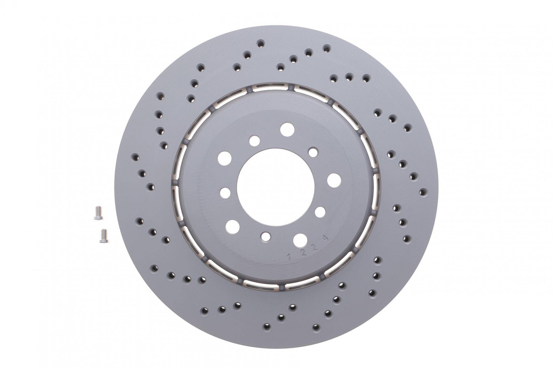 Диск гальмівний (передній) (L) BMW M3 (E46) 00-16 (345x28)) (з покриттям) (з отворами) (вент)