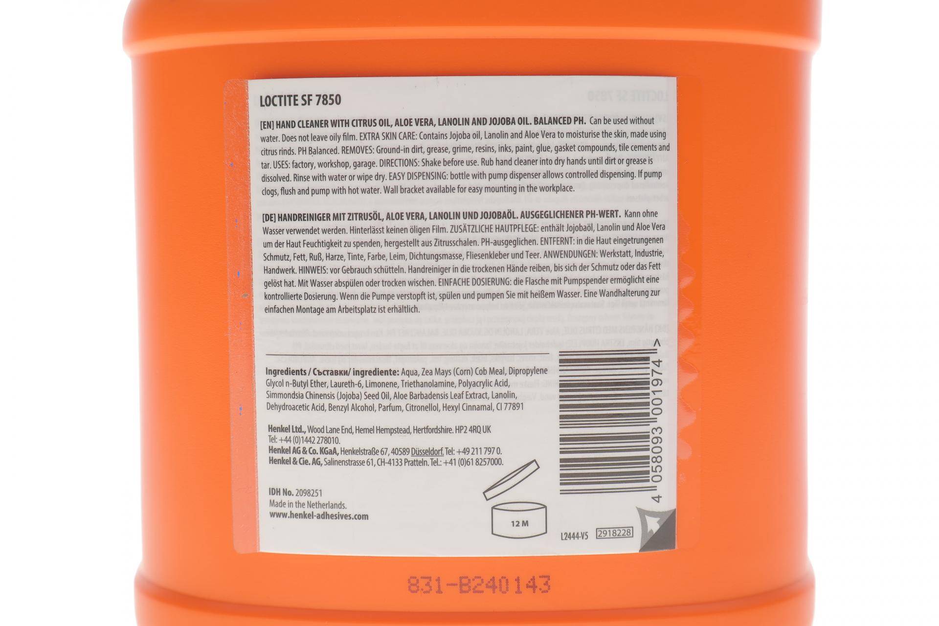 LOCTITE SF 7850, 3L Очисник для рук