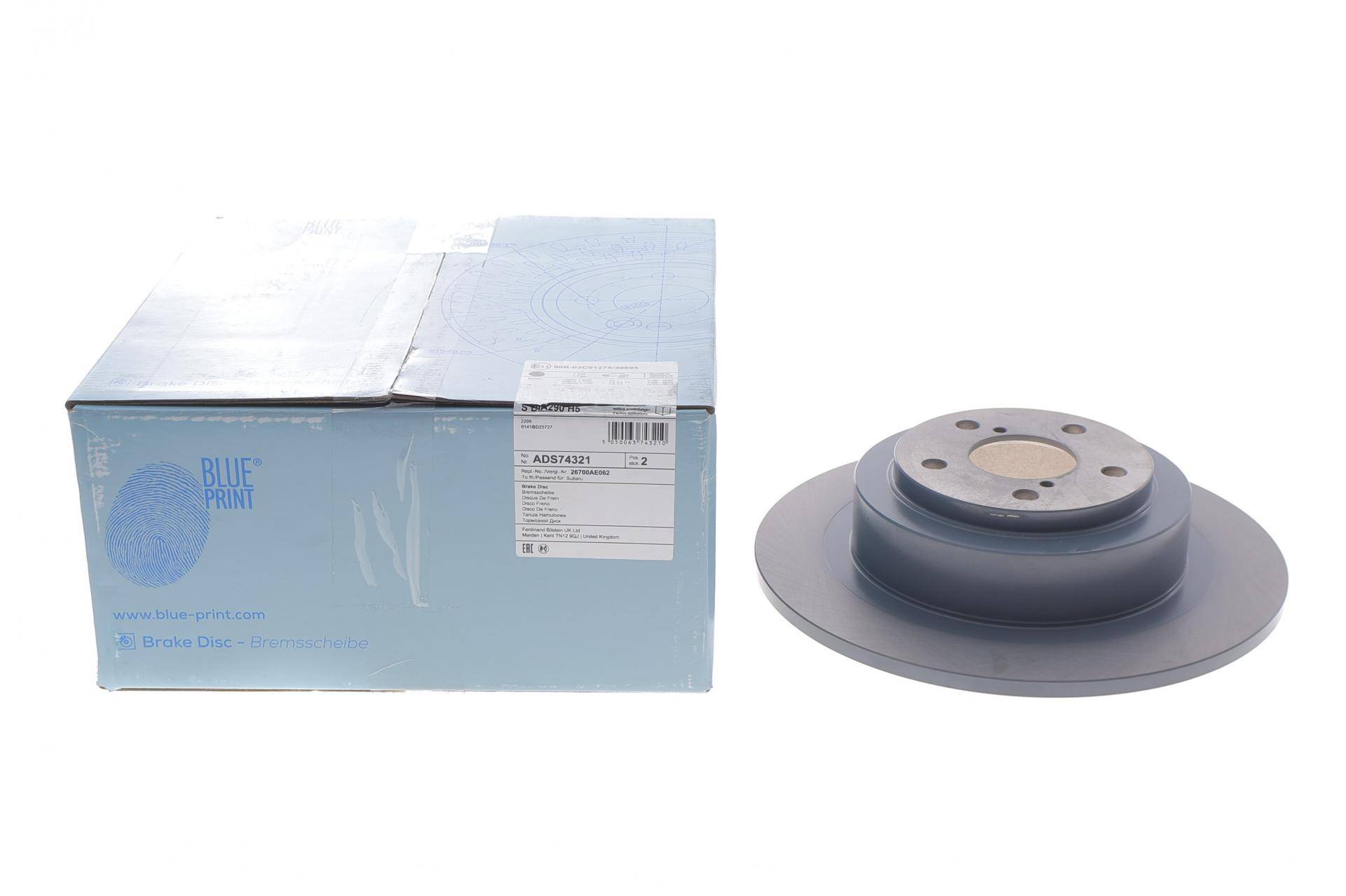 Диск гальмівний (задній) Subaru Lehacy/Outback 93-06 (290x10)