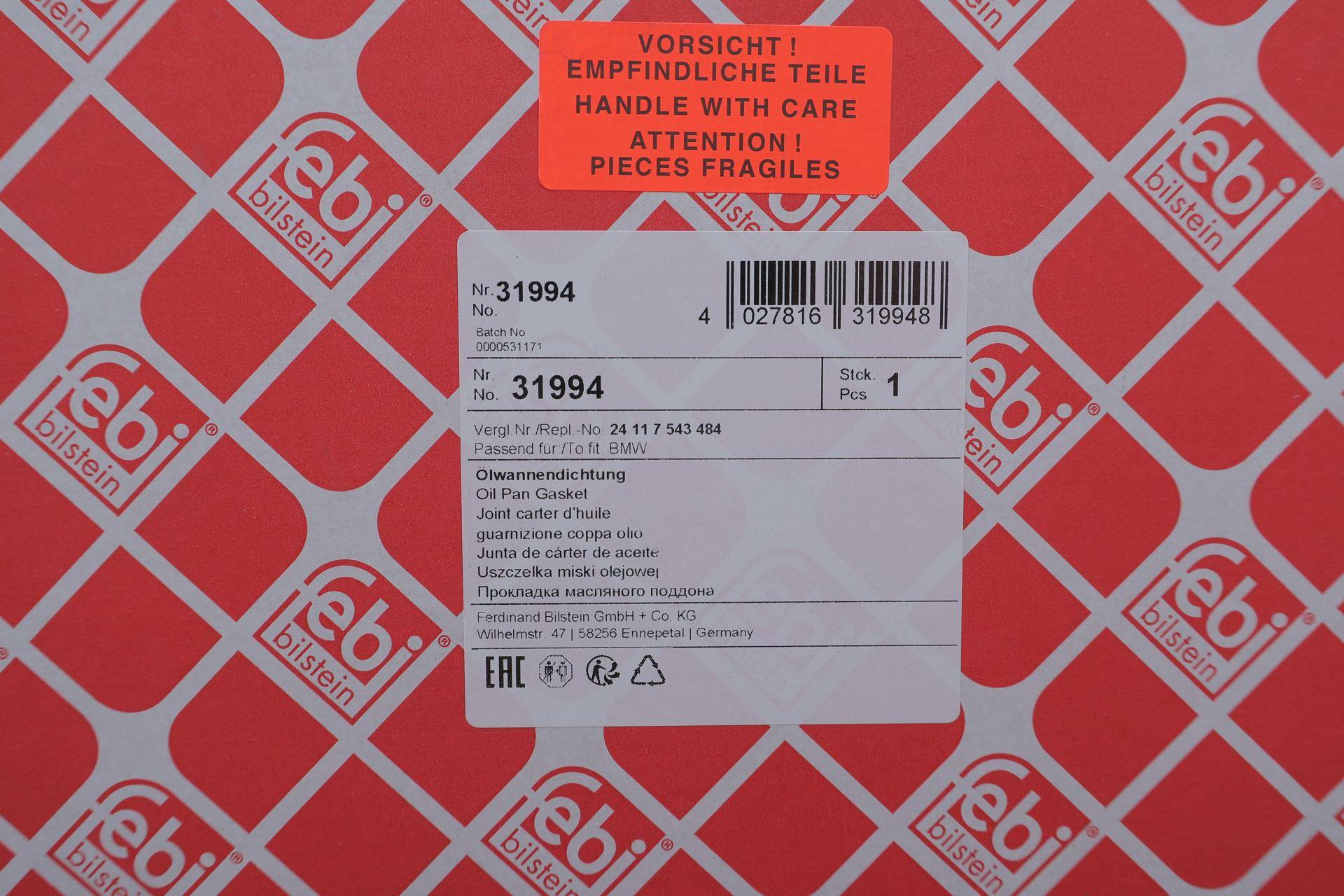 Прокладка піддона АКПП BMW 7 (E65/E66/E67) 4.5d/ X3 (E83) 3.0d/ X5 (E53) 3.0d/4.4i