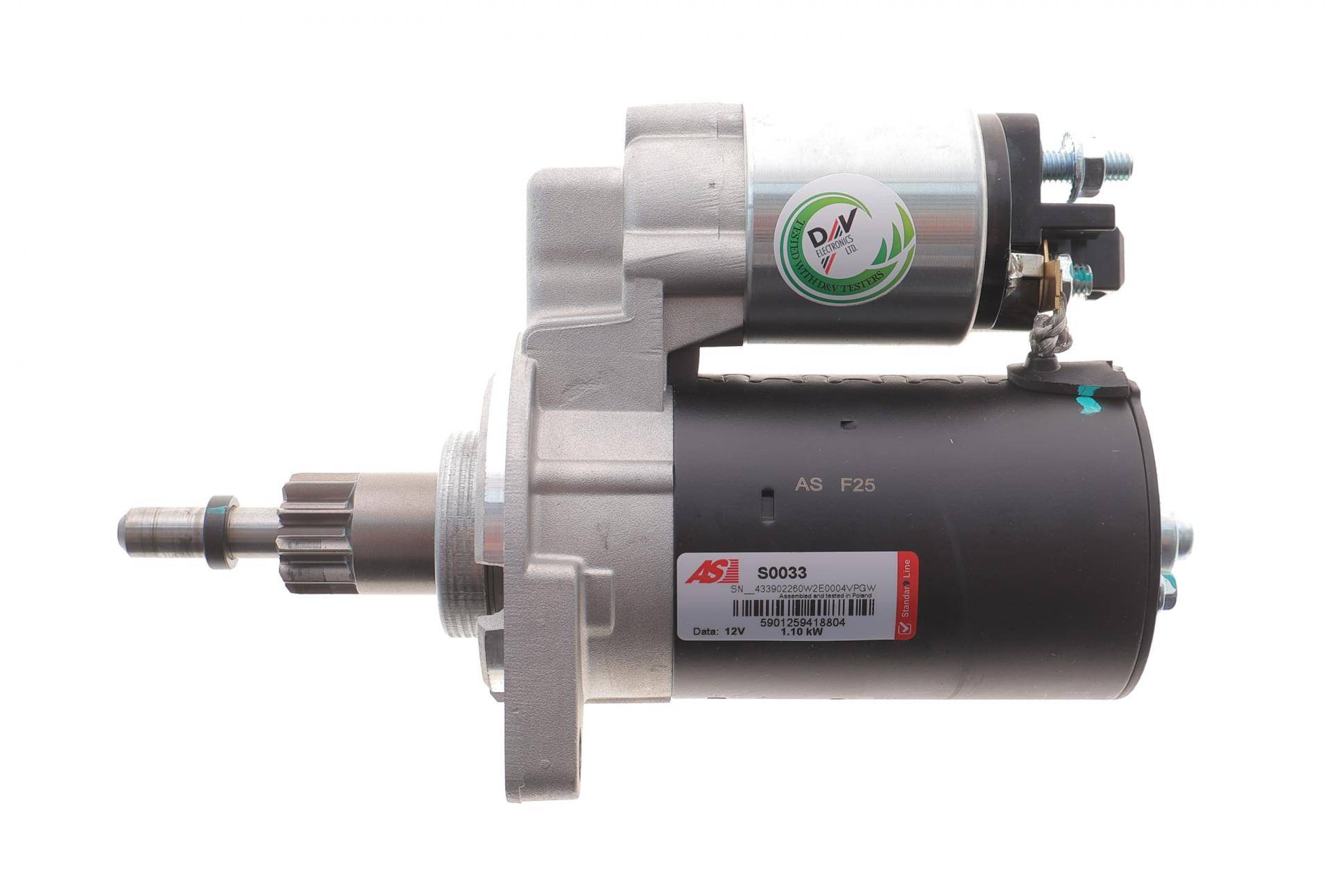 Стартер Audi A3 1.8 96-03/Ford Galaxy I 2.0i 95-06/Seat Ibiza II 2.0 i 16V (1.1kw) (z=10)