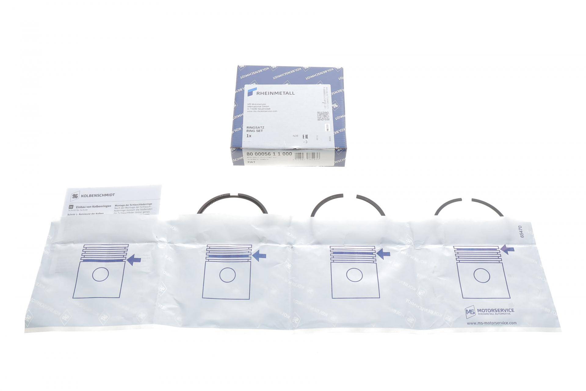 Кільця поршневі Fiat Fiorino/Panda 0.8-0.9 80-96/Seat Ibiza 0.9 86-93 (65mm/STD)