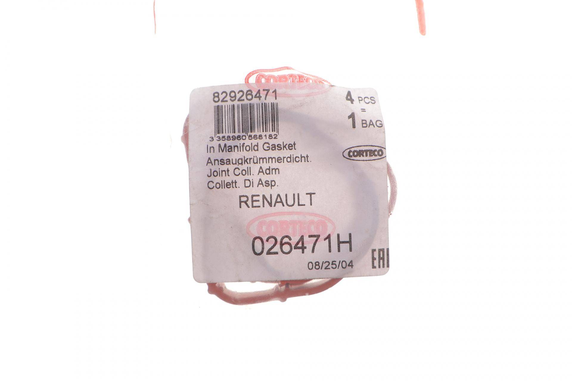 Прокладка колектора впускного (к-кт 4шт) Renault Kangoo 1.0/1.2 16V 01-