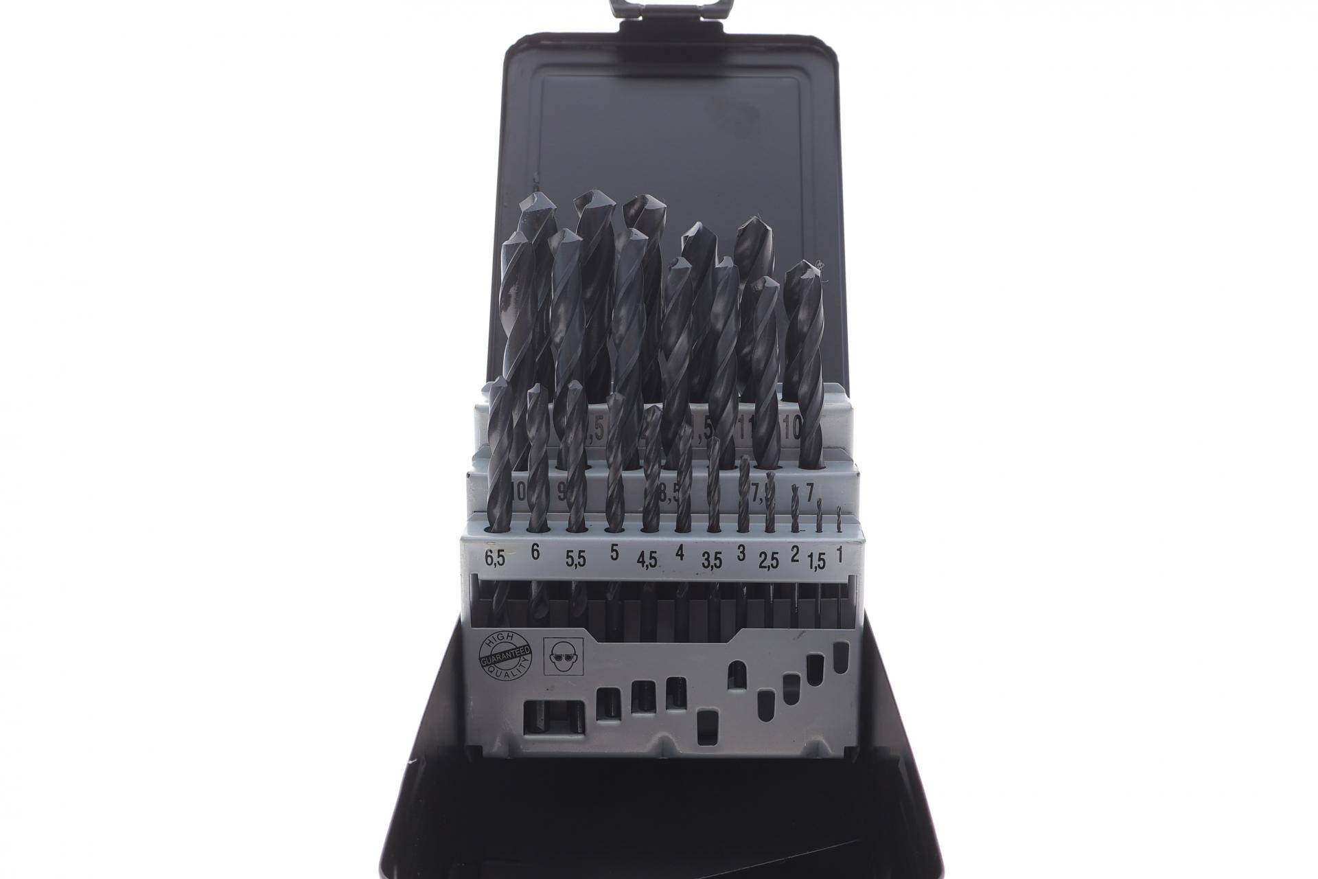 Набір свердл HSS-R Ø1-13 мм 25 ед.