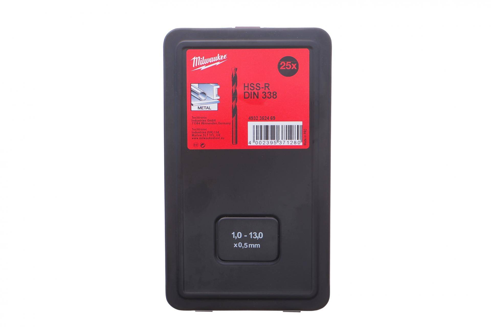Набір свердл HSS-R  Ø1-13 мм 25 ед.
