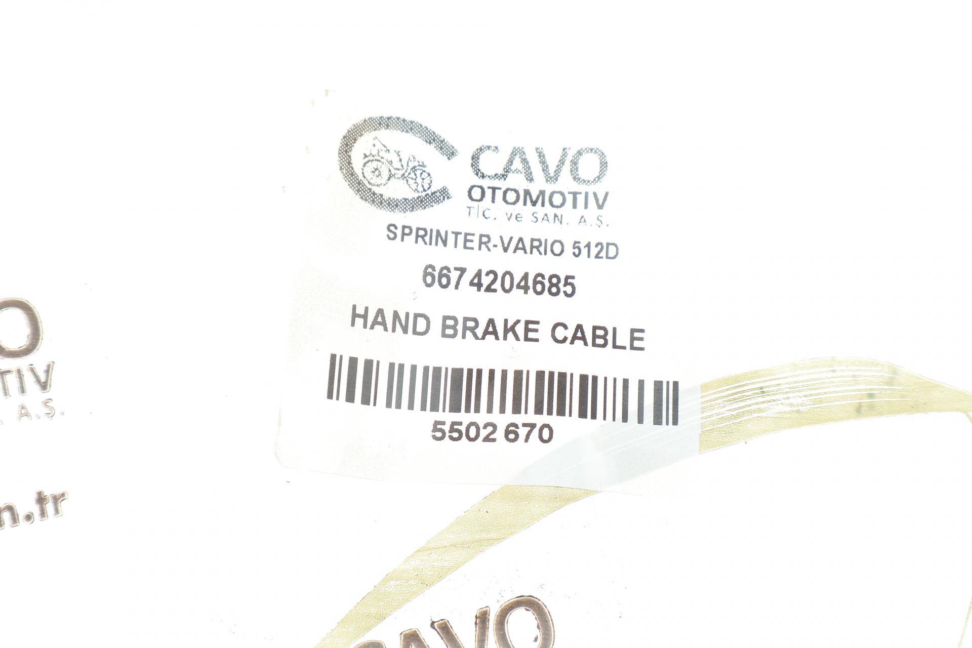 Трос ручника (задній) (L) MB Sprinter 408-416/VW LT 28-46 96- (1680/1505mm)