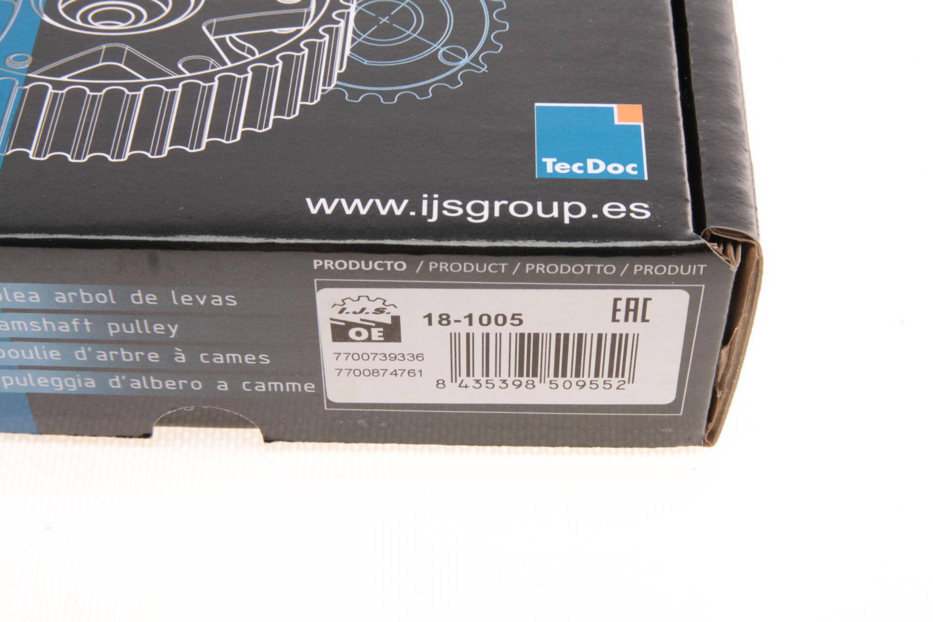 Шестерня розподільного валу Renault Clio/Kangoo 97- (z=38)