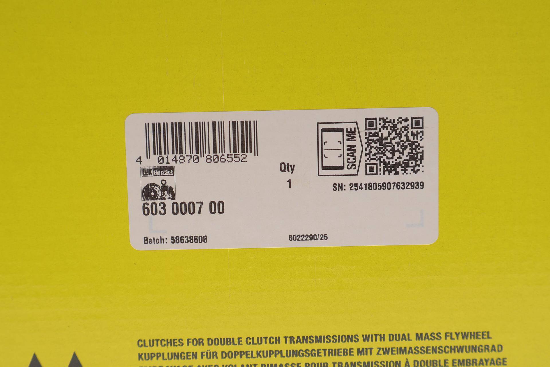 Демпфер + комплект зчеплення VW Golf VI/VII/Passat B7/B8 1.6TDI, 06.2011-, DSG-7, DQ200