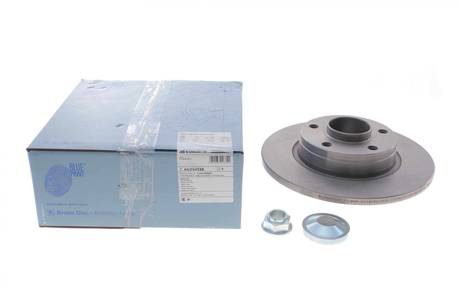 Диск гальмівний (задній) Renault Trafic/Opel Vivaro 01- (280х12) (+ABS) (з підшипником)