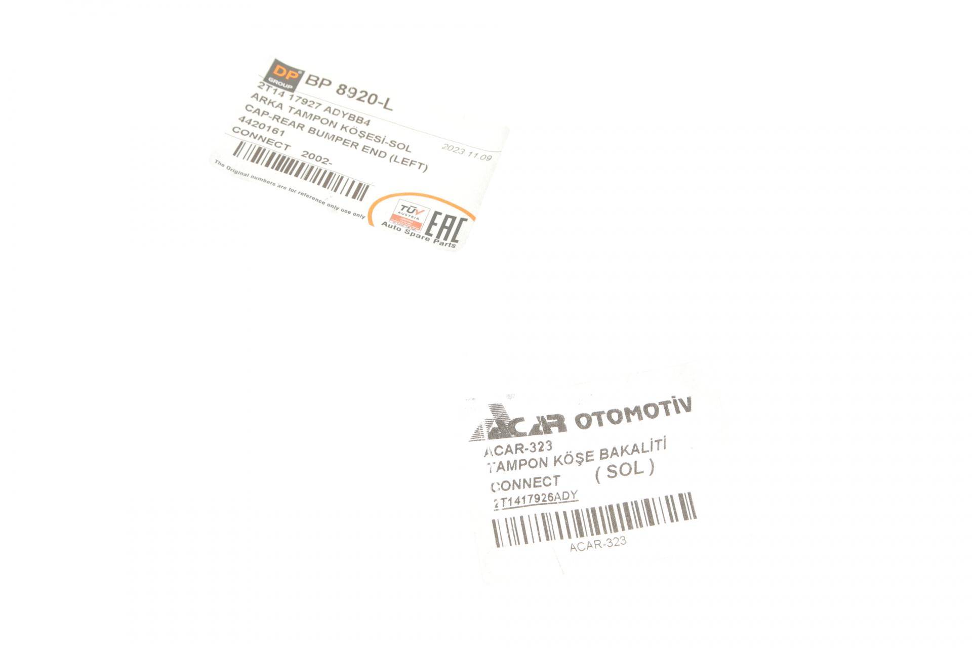 Кут бампера (заднього) Ford Connect 02- (L)