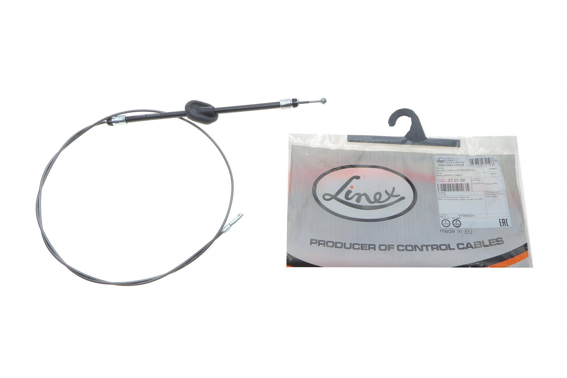 Трос ручника (центральний) MB Sprinter 06- (1771/271мм)