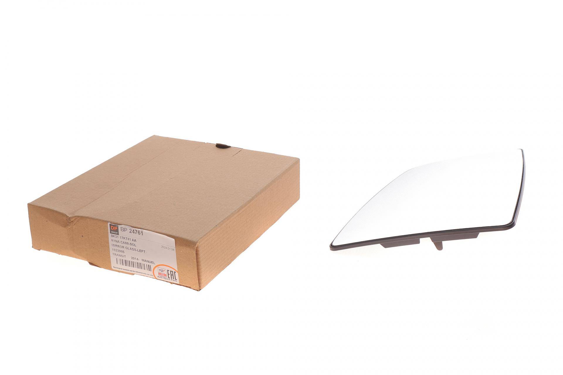 Скло дзеркала Ford Transit 14- (L) (верхнє)