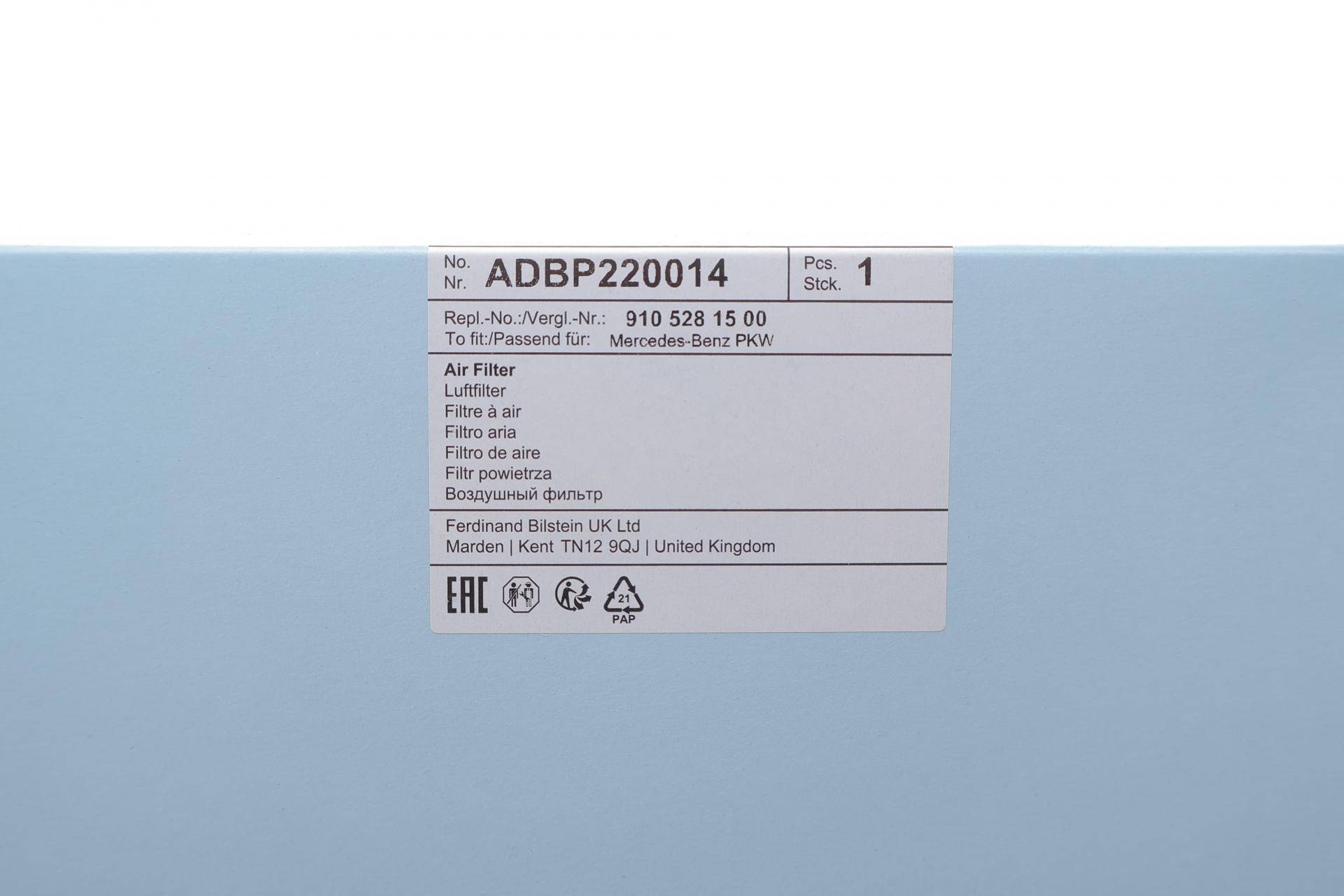 Фільтр повітряний MB Sprinter 907/910 2.2D 18-