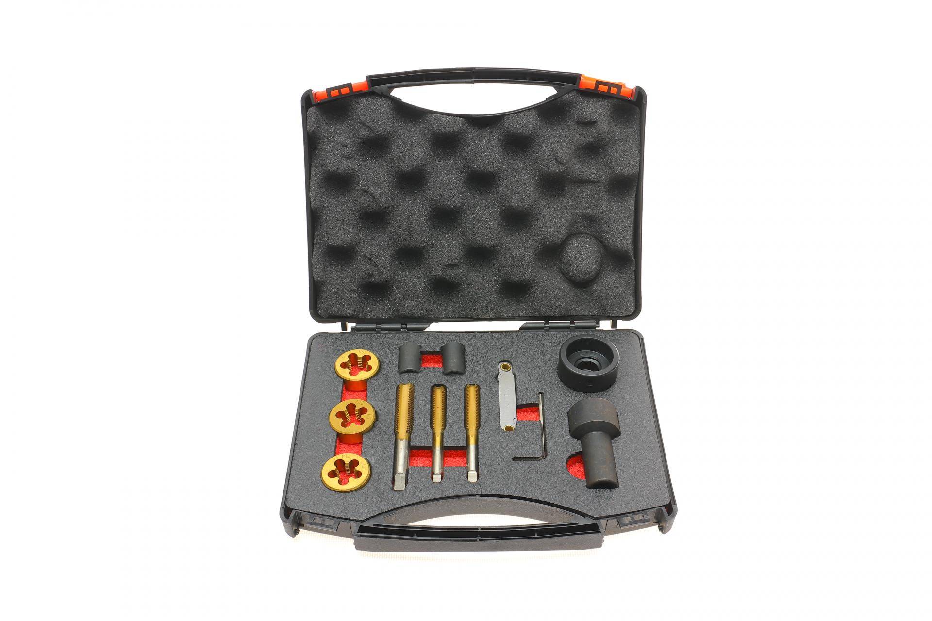 Набір інструментів для відновлення різьби (M12x1.25/M12x1.5/M15x1.5) (13 шт)