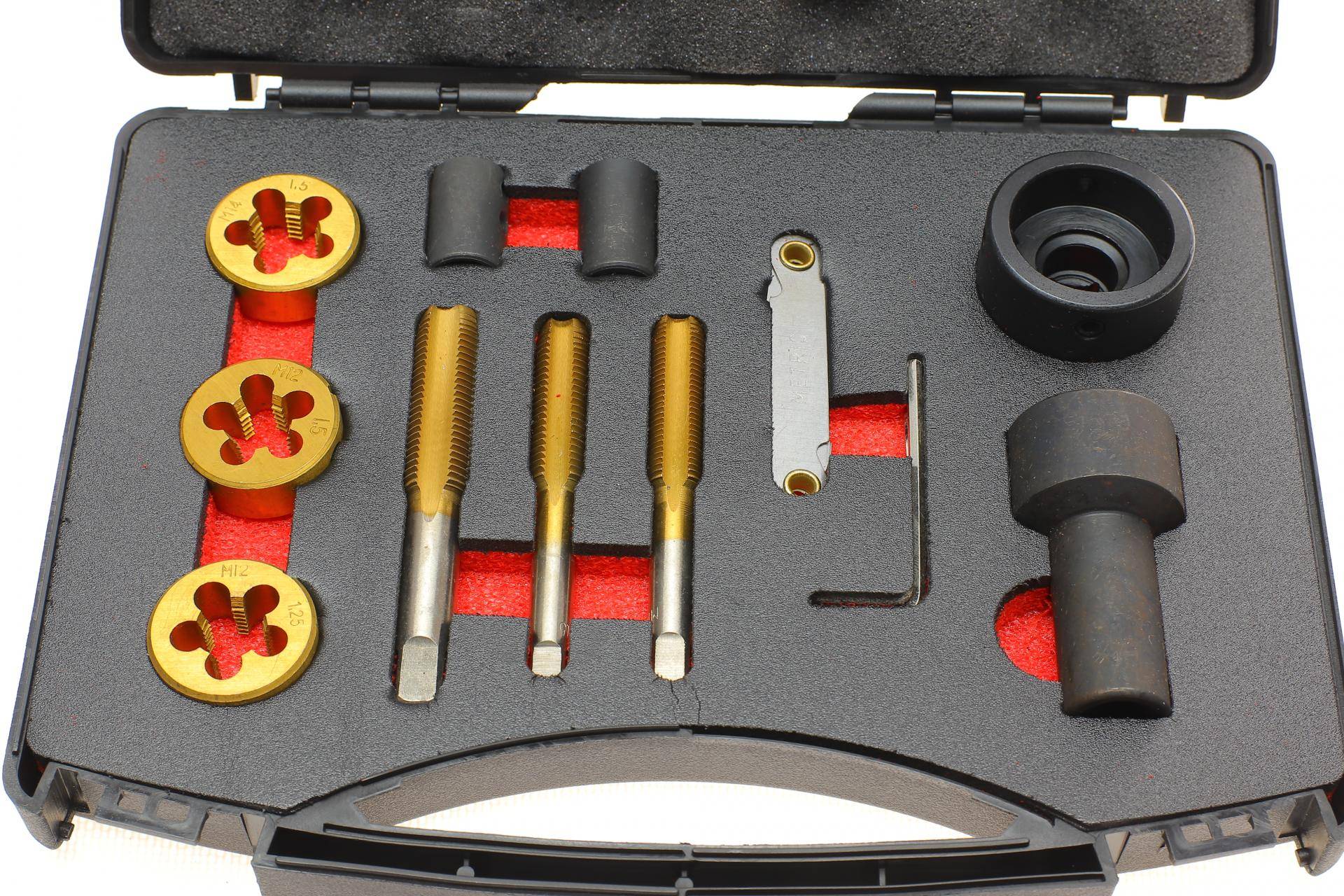 Набір інструментів для відновлення різьби (M12x1.25/M12x1.5/M15x1.5) (13 шт)
